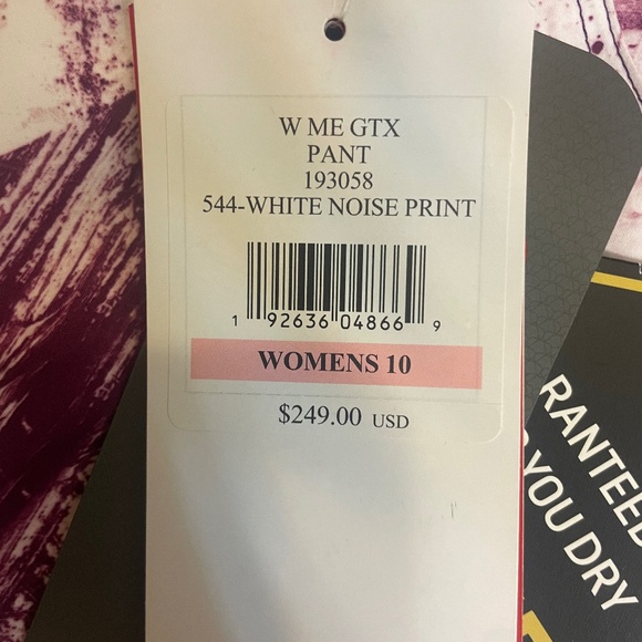 Women's Me GTX ski pants in the "White Noise Print" color - Picture 3 of 4